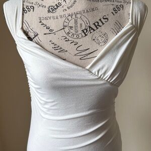 Naked wardrobe women white body dress size Large.